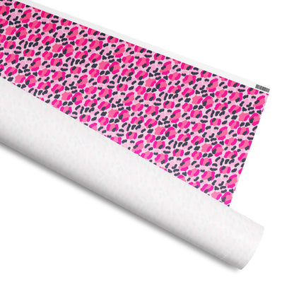 Leopard Pink Navy Coastal Preppy Gift Wrap