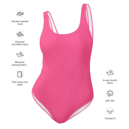 Happy Pink One-Piece Swimsuit