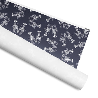 Nauti Love Lobster Navy Blue Gift Wrap