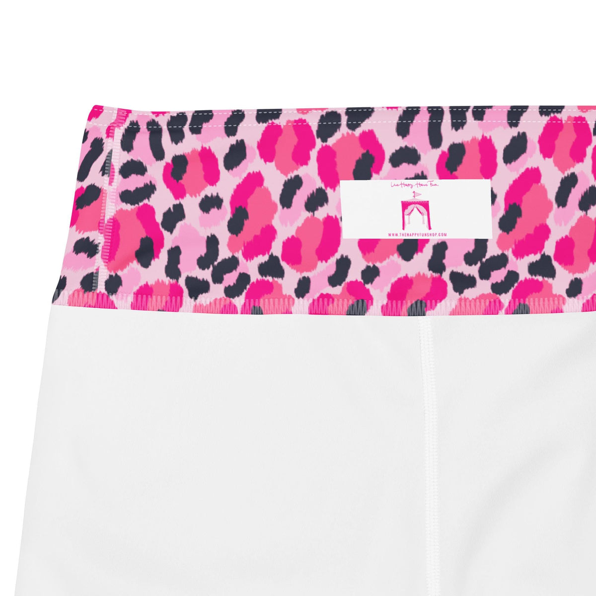 Leopard Pink Navy Coastal Preppy Yoga Capri Leggings