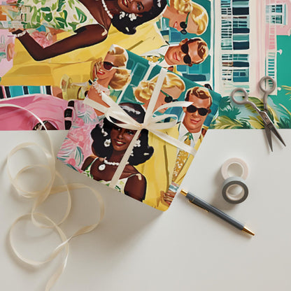 Palm Beach Party Coastal Preppy Gift Wrap