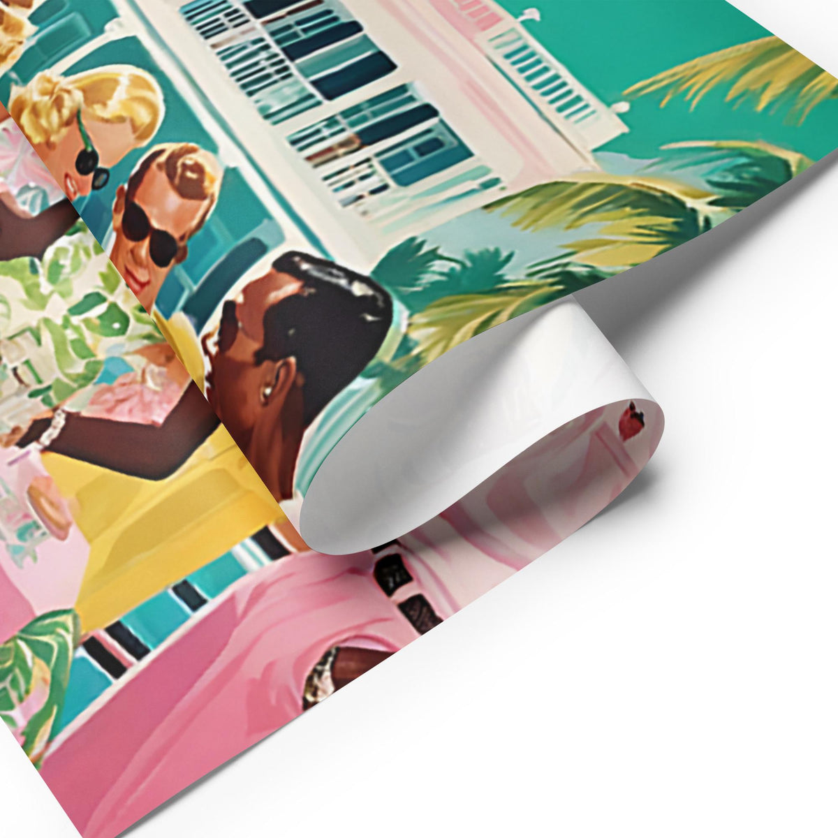 Palm Beach Party Coastal Preppy Gift Wrap