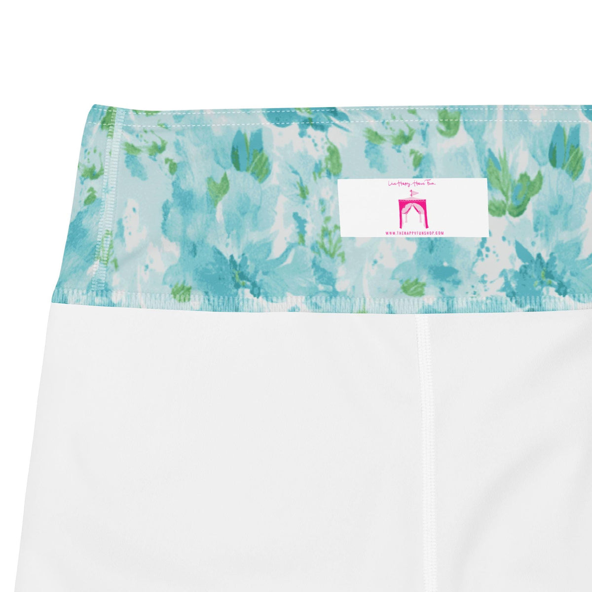 Nantucket Blue Hydrangea Yoga Capri Leggings