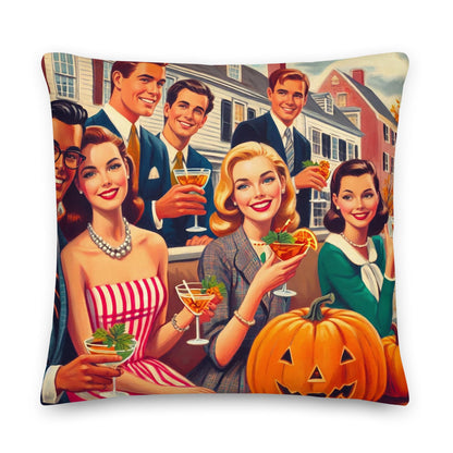 Newport Halloween Cocktail Party throw pillow by The Happy Fun Shop, photo 2 of 2
