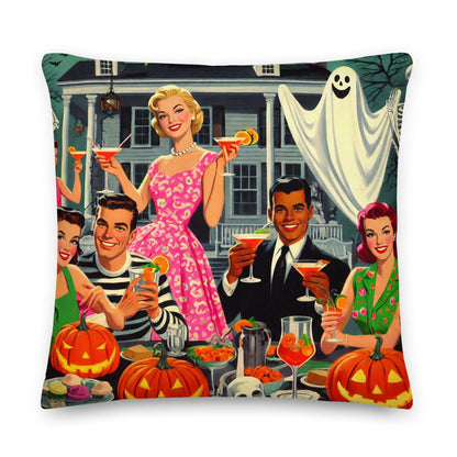 Halloween Cocktails with Friends throw pillow by The Happy Fun Shop, photo 1 of 2