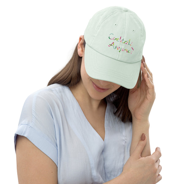 Cocktails Anyone? Pastel baseball hat