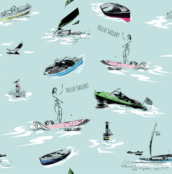 Hello Sailor! Yoga Capri Leggings