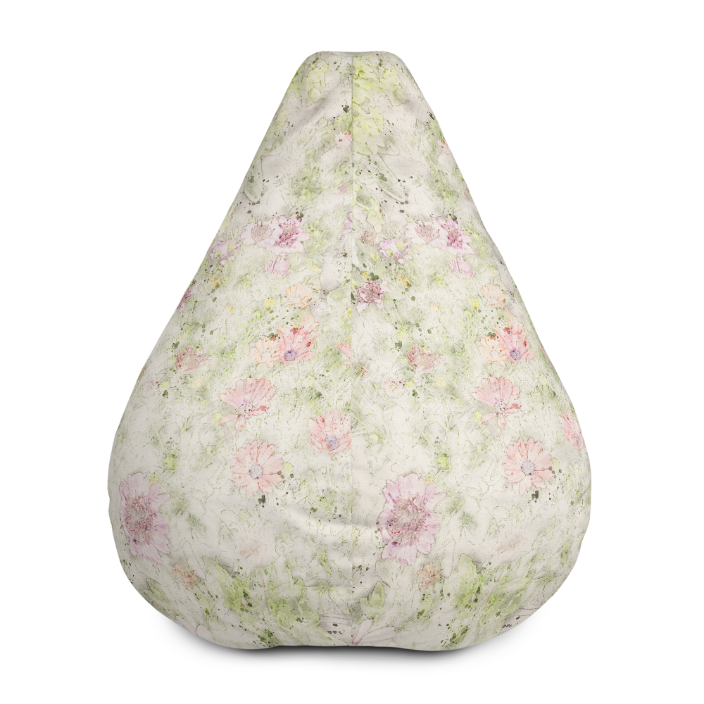 Watercolor Floral Bean Bag Chair Cover