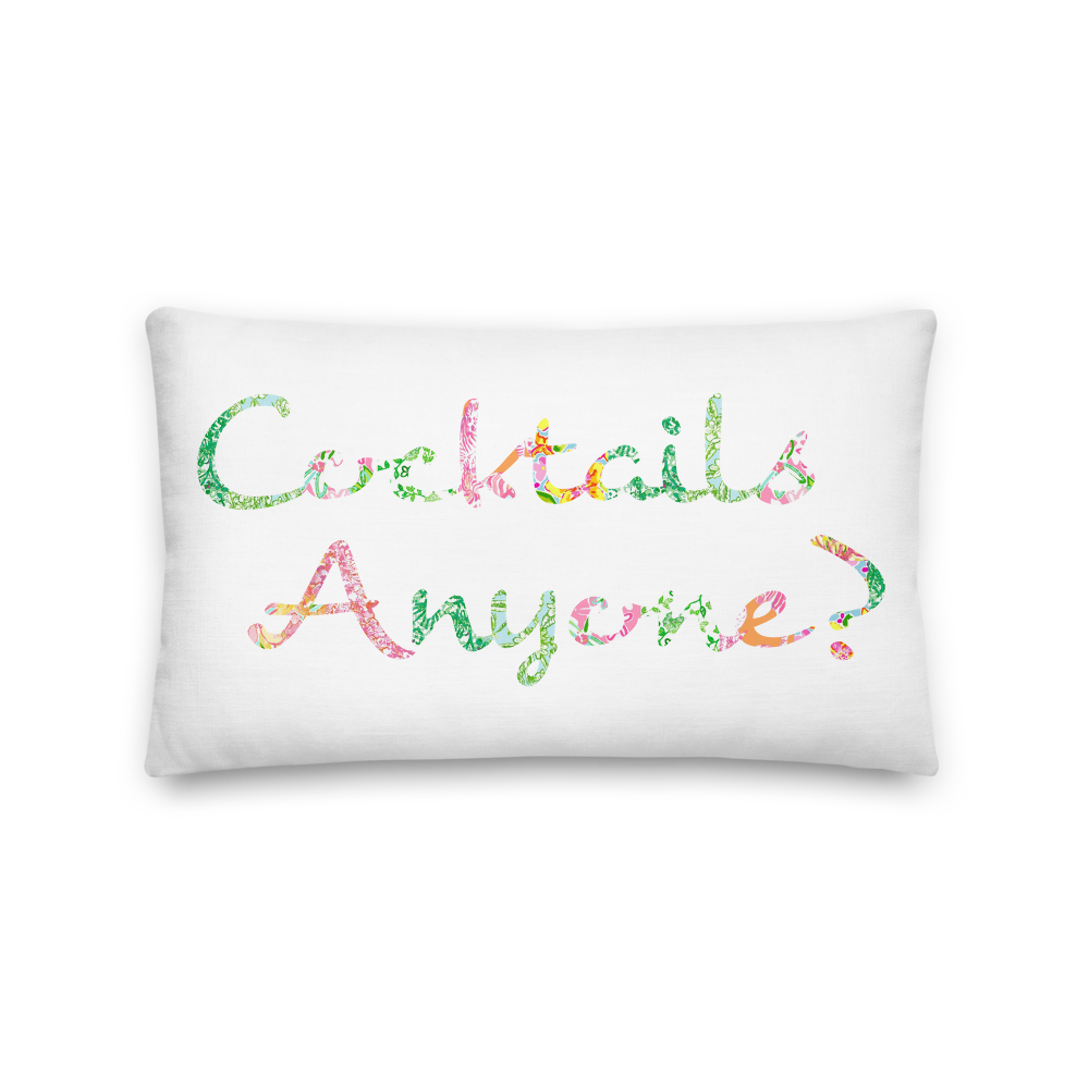 Cocktails Anyone? Premium Throw Pillow