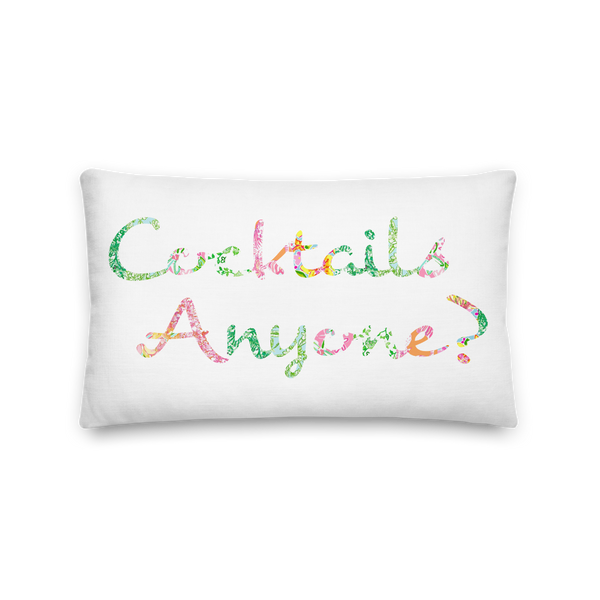 Cocktails Anyone? Premium Throw Pillow