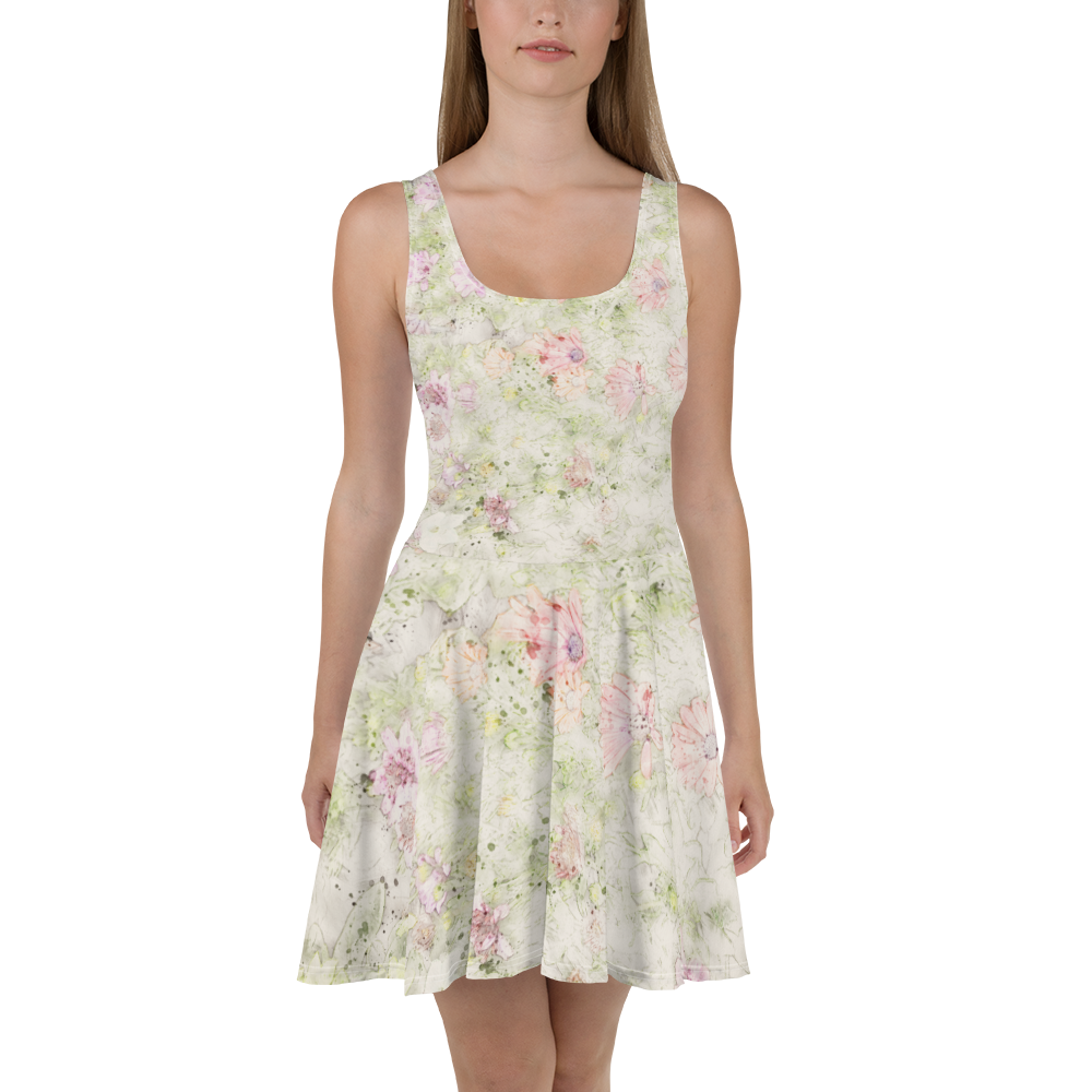 Watercolor Floral Skater Dress
