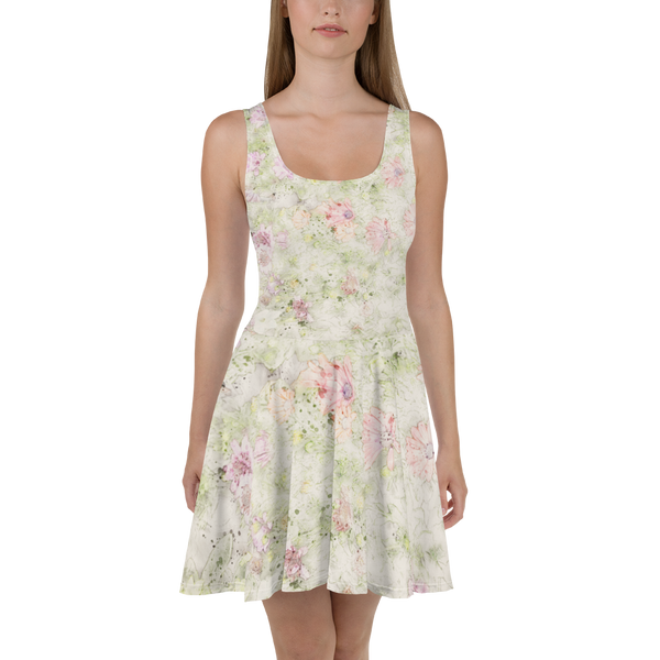 Watercolor Floral Skater Dress