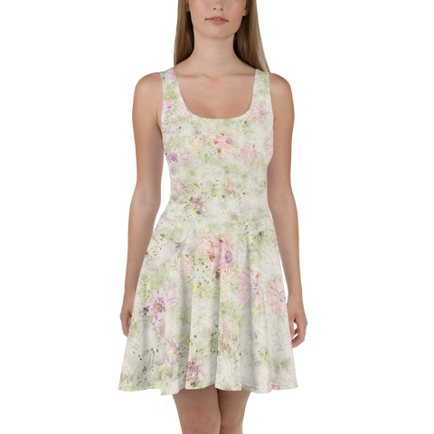 Watercolor Floral Skater Dress