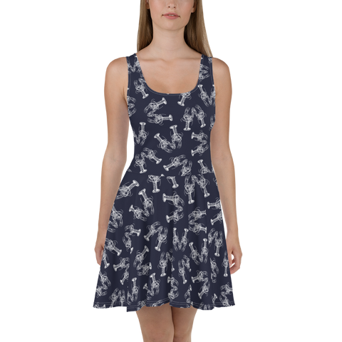 Nauti Love Lobster Skater Dress