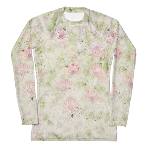 Watercolor Floral Women's Rash Guard