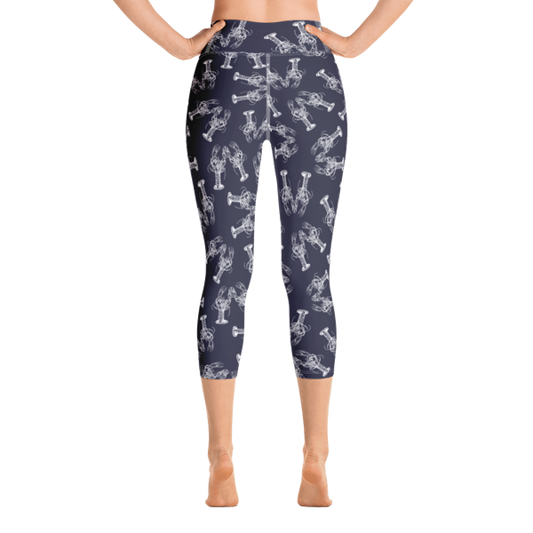 Nauti Love Lobster Yoga Capri Leggings