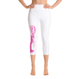 Pink Lobster Yoga Capri Leggings