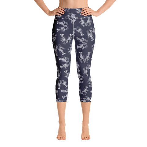 Nauti Love Lobster Yoga Capri Leggings