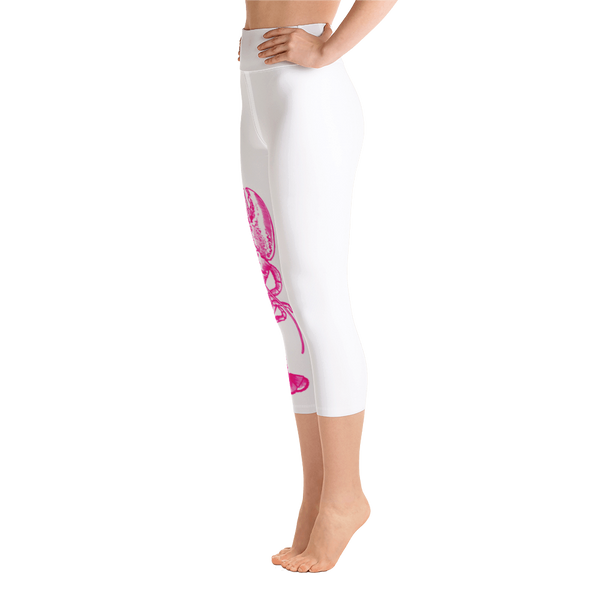 Pink Lobster Yoga Capri Leggings