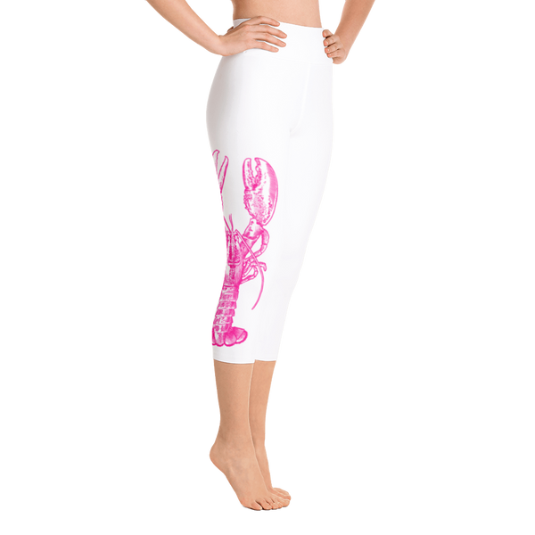 Pink Lobster Yoga Capri Leggings