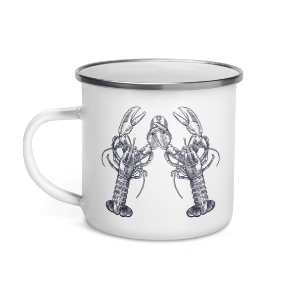 Nauti Love Lobster Enamel Mug