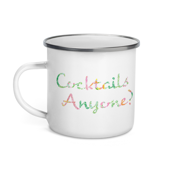Cocktails Anyone? Enamel Mug