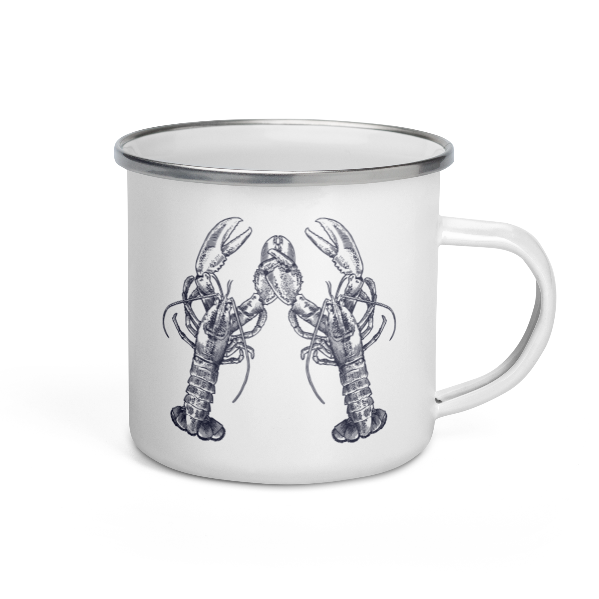 Nauti Love Lobster Enamel Mug
