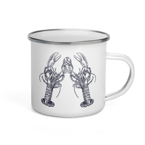 Nauti Love Lobster Enamel Mug