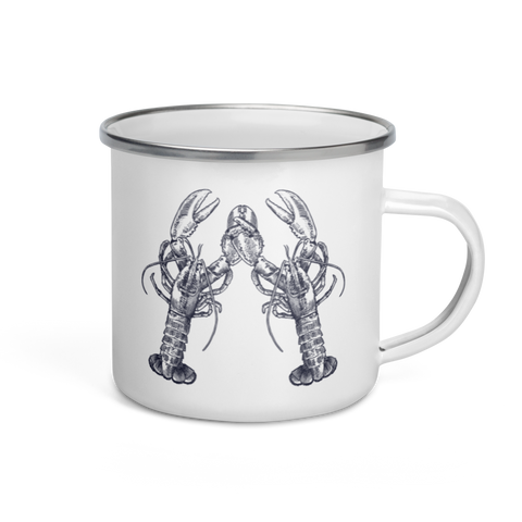 Nauti Love Lobster Enamel Mug