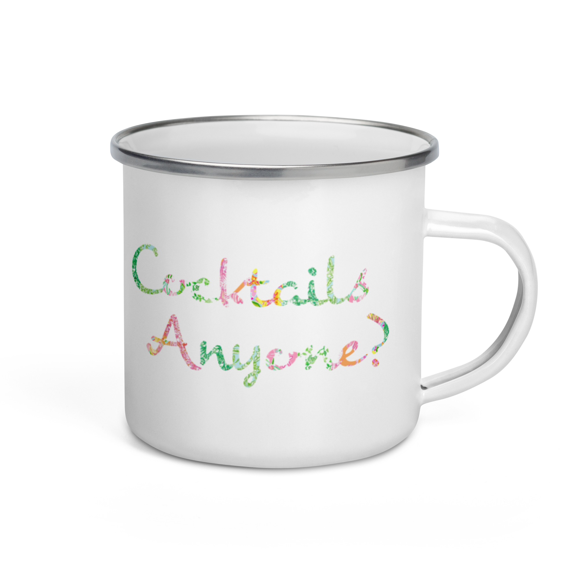 Cocktails Anyone? Enamel Mug