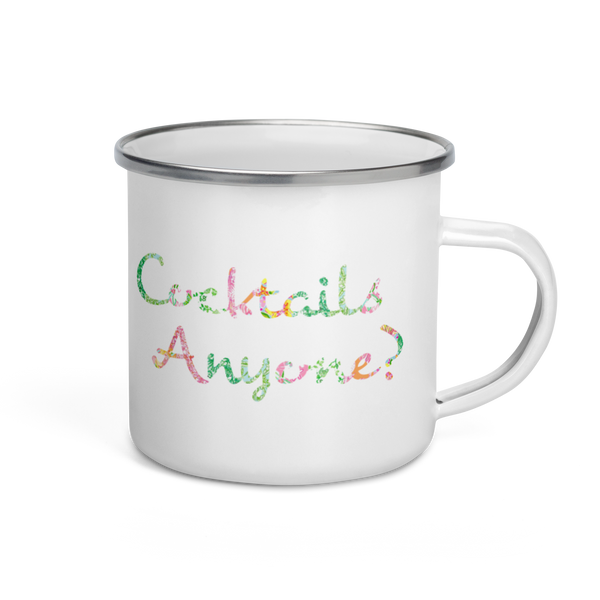 Cocktails Anyone? Enamel Mug