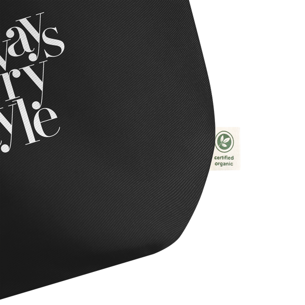 Mystery is Always in Style Large organic tote bag