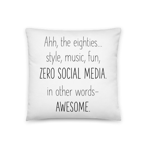 Ahh the Eighties Throw Pillow