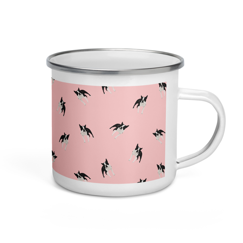 Boston Terrier Enamel Mug
