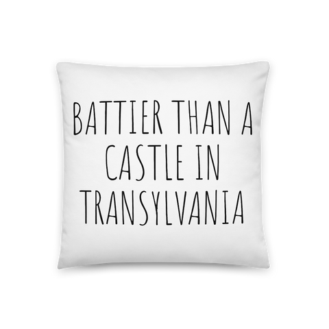 Battier Than A Castle In Transylvania Throw Pillow