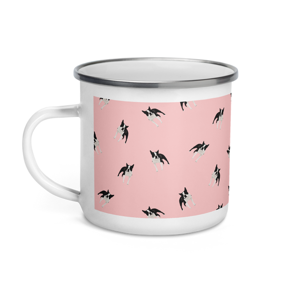 Boston Terrier Enamel Mug