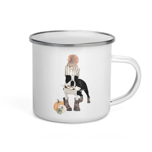 S'mores Anyone Boston Terrier Enamel Mug