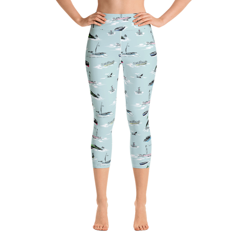 Hello Sailor! Yoga Capri Leggings