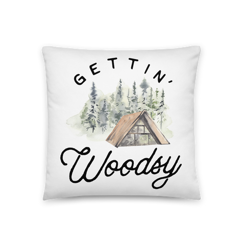 Gettin' Woodsy Throw Pillow