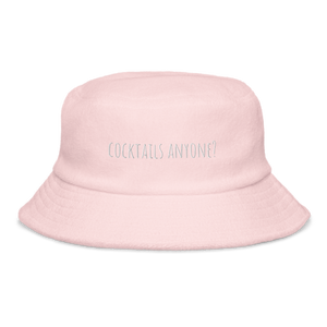 Cocktails Anyone? Terry cloth bucket hat