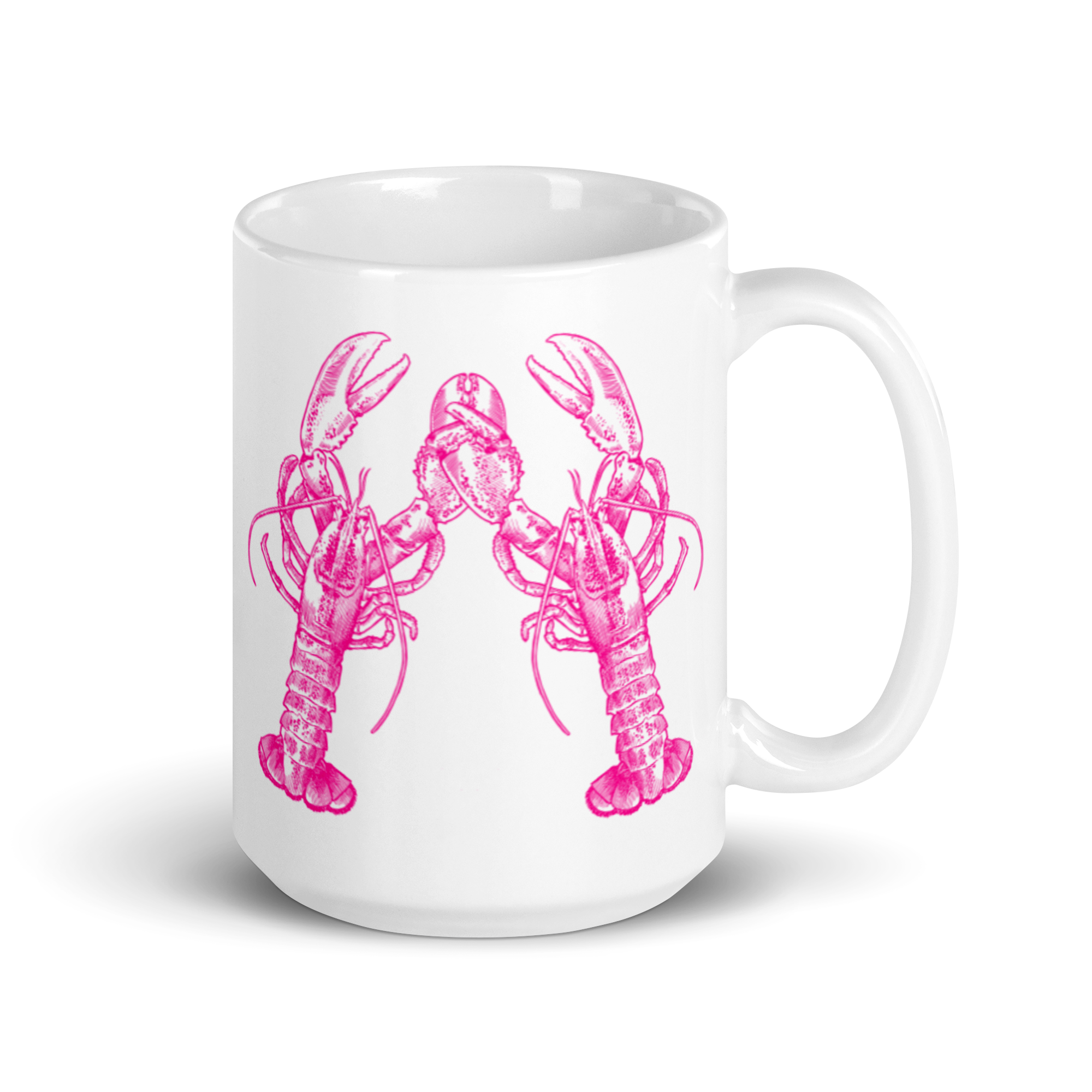 Lobster Love White glossy mug
